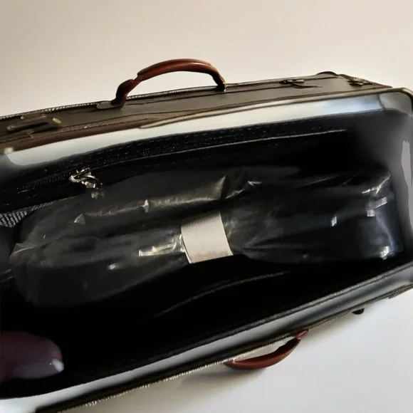 Badgley Mischka Jewel Bow Crossbody Bag Black Gold Logo Satchel NWT - Picture 6 of 6